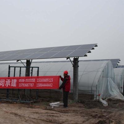 China Vegetable Fruit Flowers Greenhouse With Solar System For Sale for sale