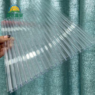 China Modern 16mm fireproof twin wall multiwall polycarbonate sheet greenhouse greenhouse panel 16mm for sale