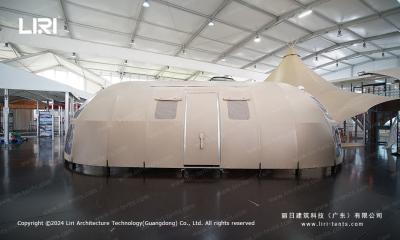 China Luxury Wooden Frame Panorama Dome Camp Family Tourist Accommodation Glamping Tent for sale