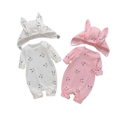 China New Design Hote Sale Long Sleeve Newborn Toddler Outfit Baby Clothes Long Sleeve Romper With Hoodie for sale