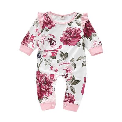 China 2019 Breathable Hot Sale Baby Clothes Sleeveless Floral Baby Romper Summer Cotton Romper Overalls for sale