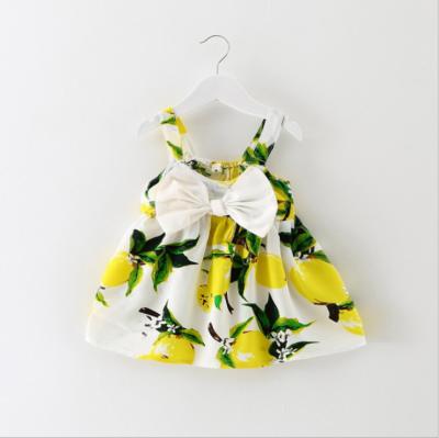 China 2019 New Style Breathable 100% Cotton Floral Baby Girl Dress Kids Clothes for sale