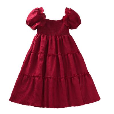 China Viable Girls Dress 2022 New Summer Shortsleeve Princess Dress Children Clothing Wholesale for sale