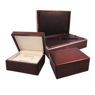 China Jewelry and Watch Boxes MDF Watch Box with Pattern Wood Grain Case Glossy or Lacquer Jewelry Luxury Wood Phone Booth Low MOQ for sale