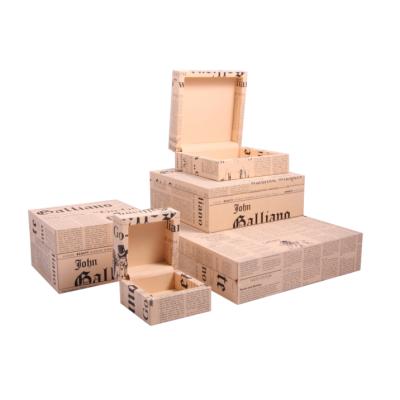 China High Quality Jewelry Packaging Jewelry Packaging With Logo Customized MDF Jewelry Box Fashionable Newspaper Design Boxes for sale