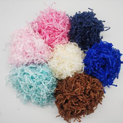 China Disposable Confetti Gift Box Paper Shred Filler Rose Wrapping Paper Decorative Filling Paper Black for sale