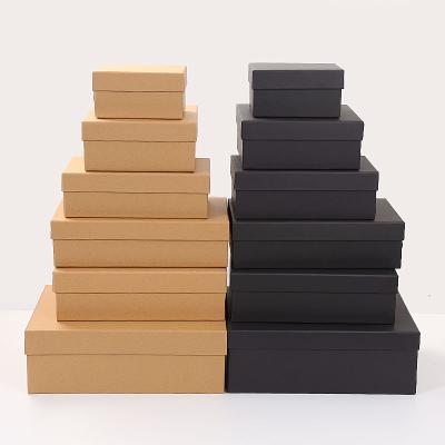 China Handmade Black Paper Packaging Box Factory Cheap Price OEM Gift Boxes for sale