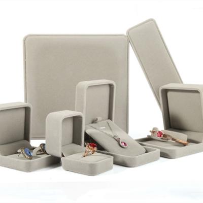 China Wholesale Velvet Plastic Jewelry Boxes Custom Plastic Jewelry Ring Earring Set Boxes Jewelry Packaging Boxes for sale