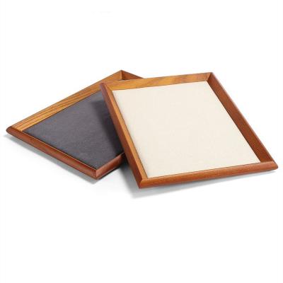 China High Quality Wood+microfiber Jewelry Display Trays Custom Wooden Jewelry Trays for sale