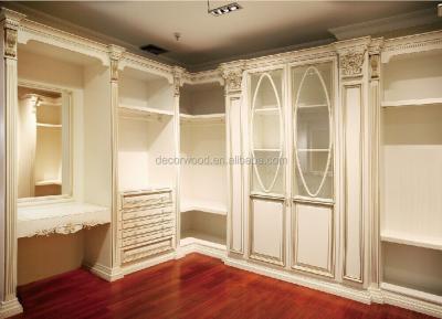 China French Design Beige Color Cheap PANEL Style Wardrobe Closet for sale