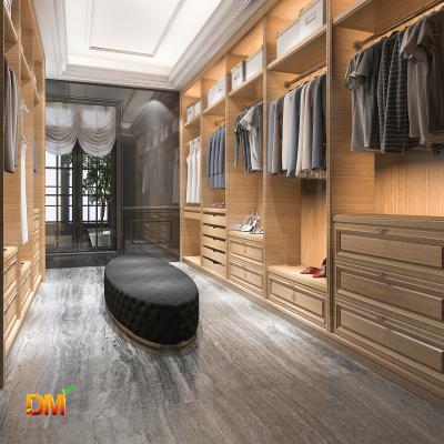 China Natural Wood Design Custom Wardrobe Cabinet (Height) Adjustable With Brown Color for sale