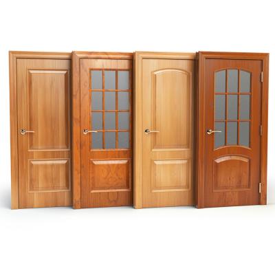 China Swing Custom Color Wood Interior Wood Door Wood Glass Door Design for sale