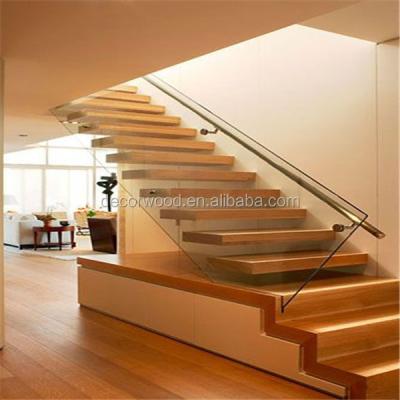 China Modern High Quality Modern Thick Wood Customized Staircase Floating Staircase for sale