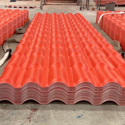 China UV-Resistant ROMA 1080 upvc pvc roofing sheet corrugated corrugated roof sheets green Spanish roof tile for sale