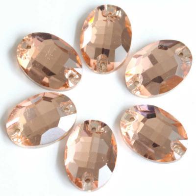 China TOP Flatback Oval Glass Hand Sew On Non Hot Fix Glass Rhinestones DIY Crystal Jewelry Accessories for sale