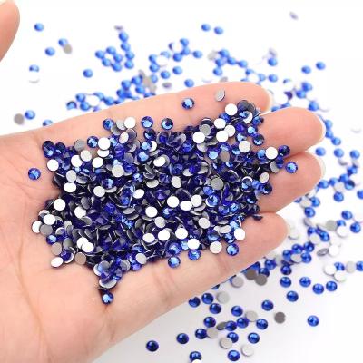 China Hot Selling Glass Rhinestone Flatback Non Nail Stones Crystal Rhinestones Nail Stones Bulk ab Hotfix Nail Stones for sale