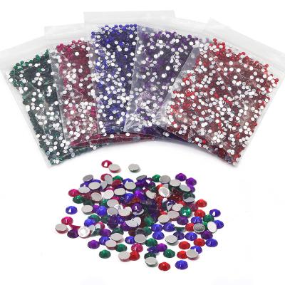 China Hot Wholesale SS6 Whole Package Round Flat Back Bottom Diamond Crystal Glass Rhinestone DIY Nail Improvement Diamond Accessories for sale