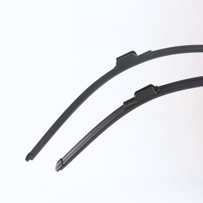 China 99.9% 24 Inch Suitable Rubber Wiper Blades For Auto Parts With Boneless Flat Windshield Wiper U Type Interface for sale