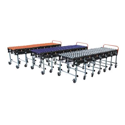 China fire resistant flexible expandable roller conveyor, gravity skate wheel conveyor for sale