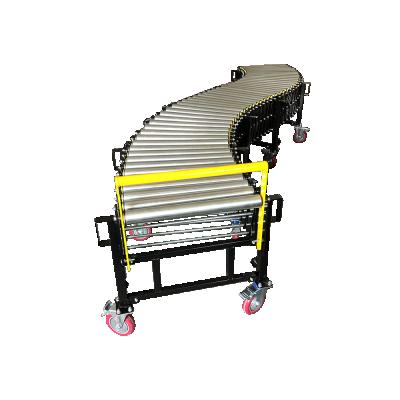 China Load 50kg Fireproof Expandable Adjustable Height Flexible Gravity Roller Conveyor for sale