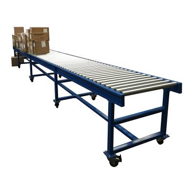 China Gravity Fire Resistant Movable Roller Conveyor , Carton Loading Unloading Roller Conveyor for sale