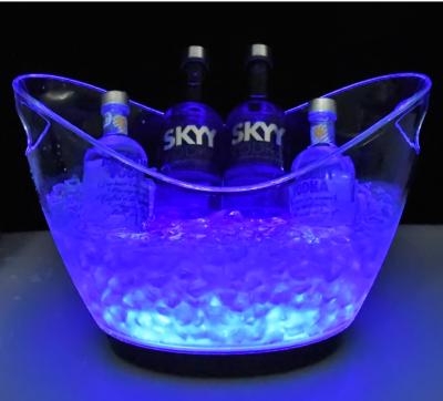 China Viable Factory 12L LED Ice Buckets Champagne Ice Bucket Wine Cooler Buckets for sale