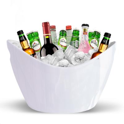 China Factory Stock Sustainable Factory Sales 12L Large Ice Buckets Wine Ice Storage Hot Plastic Champagne Ice Bucket for sale