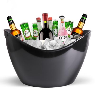 China Amazon Sales 12L Large Ice Buckets Sustainable Hot Plastic Wine Ice Storage Champagne Ice Bucket for sale