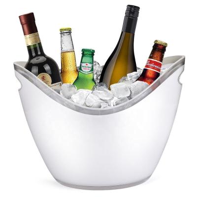 China Acrylic factory directly sell 8L transparent white ice, acrylic plastic ice bucket for sale