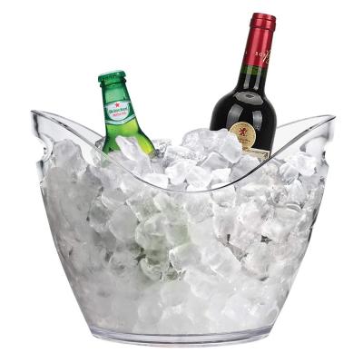 China Viable Promotional Clear 4L Acrylic Wine Or Champagne Bottle Ice Bucket for sale