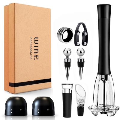 China Amazingly Simple Metal Wine Opener With Aluminum Cutter Gift Set Wine Pump Air Pressure Wine Bottle Opener Cork Remover Easy for sale