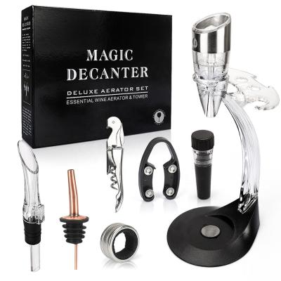 China Sustainable Luxury Magic Wine Aerator Decanter Wine Glass Holder for sale