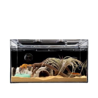 China ZJDS-P04 Wholesale High Quality Breathable Reptile Landscaping High Transparent Tank Reptile Pet Playpen Box for sale