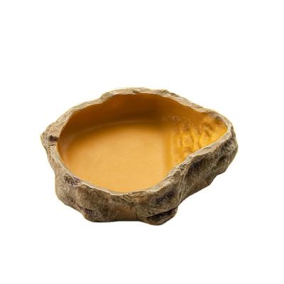 China YWP Viable L High Quality Dual Use Feeding Container Resin Reptile Pet Crawling Bowl for sale