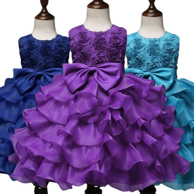 China Wholesale Polyester / Cotton 2022 Summer Princess Girl's Bowknot Dress for sale