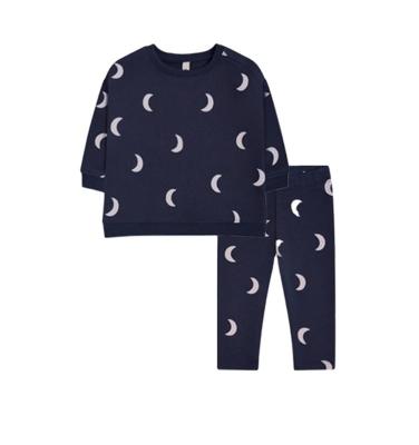 China Cotton Material Is Factory Wholesale Price Baby Winter Sleeping Suit Comfortable And Skin-friendly Autumn Clothes And Long Trousers Cotton Two Piece Set Printed For Boys And Girls for sale