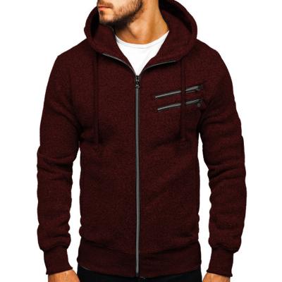 China Polyester/Cotton 2022 Wholesale Classic Jacket Men Clothing Gym Hoodies Comfortable Sports Use Casual Single Zipper for sale