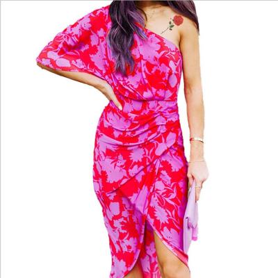 China 2022 Spring&Summer Wholesale Anti-Static Sleeveless Slim Off-Shoulder Dress for sale