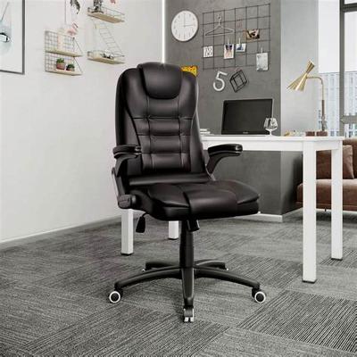 China Custom PU High Back Swivel Furniture Office Armrest Executive Office Rotation Chair Cheap Leather Boss Chair for sale