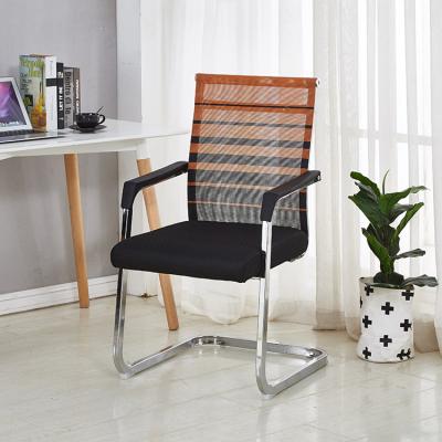 China High Quality Modern Design Italian Style Office Furniture Mesh Structure Fabric Stainless Steel Arc Leg Office Chair for sale