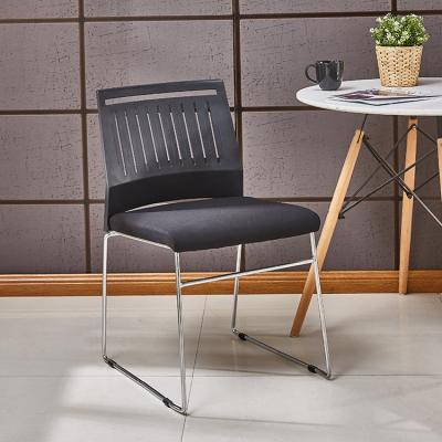 China Wholesale Modern Design Modern Adult Dining Room Furniture PP Seat Plastic Black Stackable Dining Chair With Metal Leg for sale