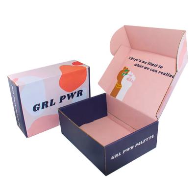 China Handmade Mailer Box Netting Customized Colorful Mailer Boxes With Custom Printed Logo, Durable Clothing Packaging Boxes For Storage for sale