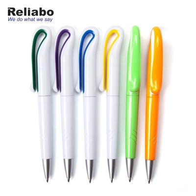 China Promotional Reliabo Blue Black Ink Pen Customized Unique Design Multicolor Simple Plastic Ball Pen for sale