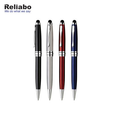 China office & School Pen Reliabo Promotional Custom Printing 2 IN 1 Metal Tip Stylus Capacitive Touch Pen For Laptop for sale