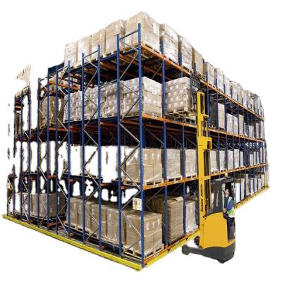 China Warehouse Storage Rack Pallet Racking Heavy Duty Push Back Pallet Racking System zu verkaufen