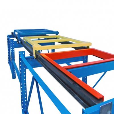 China Double storage efficiency push back heavy duty pallet racking system Material Steel zu verkaufen