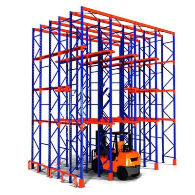 China Cold Warehouse Storage Drive In Racking System Drive Through Heavy Duty Rack for sale