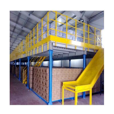 China Industrial  SP Steel Mezzanine Floor  Rack Storage Shelving Rack Mezzanine Floor For Warehouse à venda