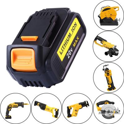 China Warehouse in stock spare dewalts lithium ion rechargeable battery pack 18v 20v 5ah 6ah for cordless drill DCB200 DCB200 combo kit for sale