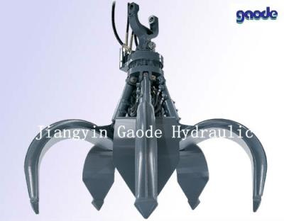 China Steel Mill Hydraulic Rotation Grapple For Excavator for sale